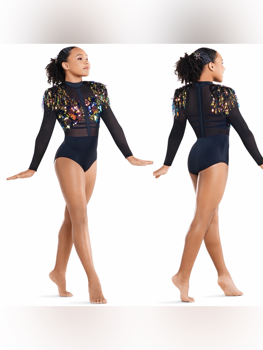 Tenth House Solo Dance Costume Black Sequin Jazz Broadway Resonate Th25244 Pa Xs